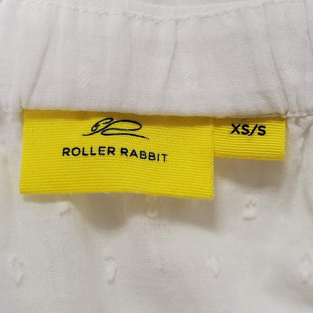 Roller‎ Rabbit Womens Long Cuffed Sleeve Swiss Dot Peasant Top Size XS White - Picture 4 of 10
